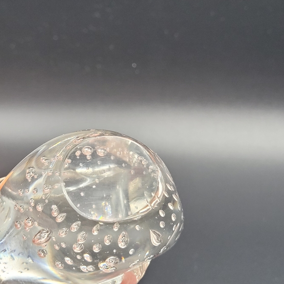 Clear Art Glass Swan With Bulicante - Picture 5 of 9